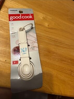 Good Cook White 4-Piece Measuring Spoon Set